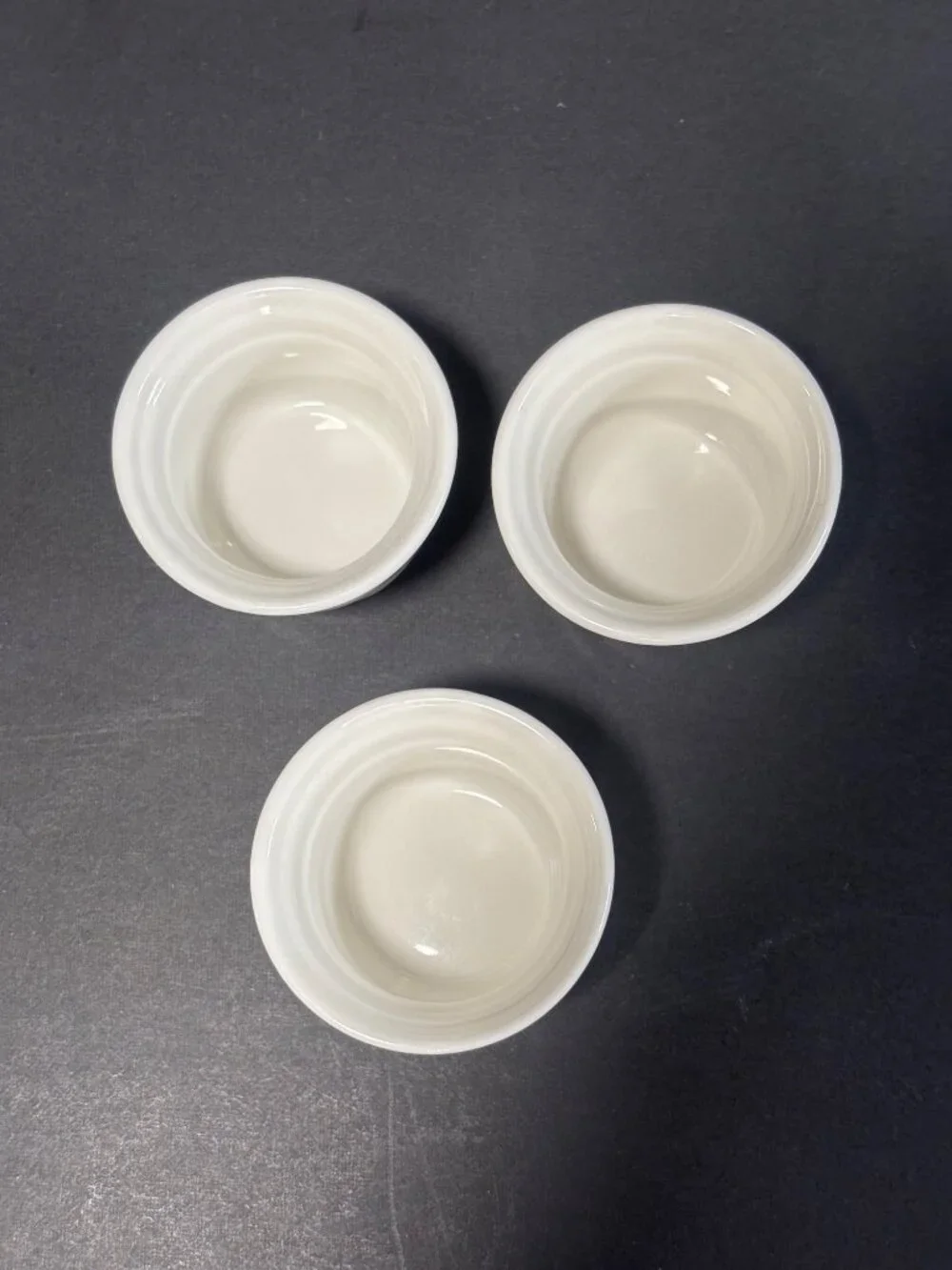 Ceramic Ramekin Prep Dip Or Egg Cups White Glossy Finish Small Bowls